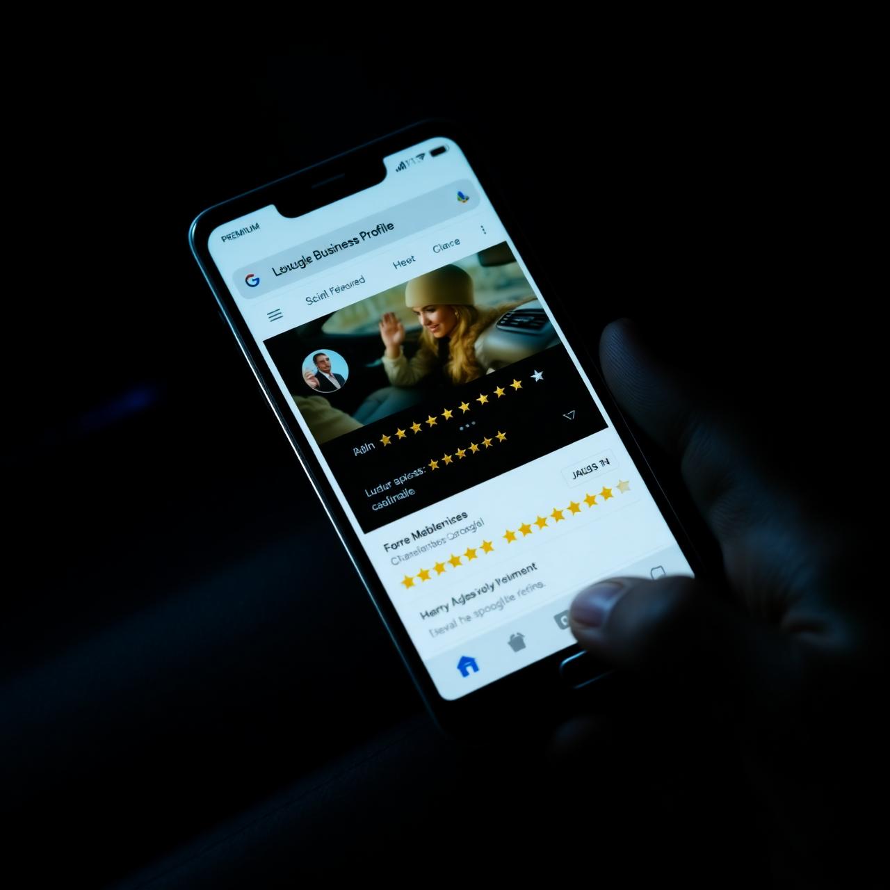 Fiche Google et avis Google d'un chauffeur VTC